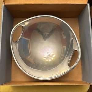 Vintage 1999 Nambé Silver #513 10” Metal Bowl Designed by Neil Cohen